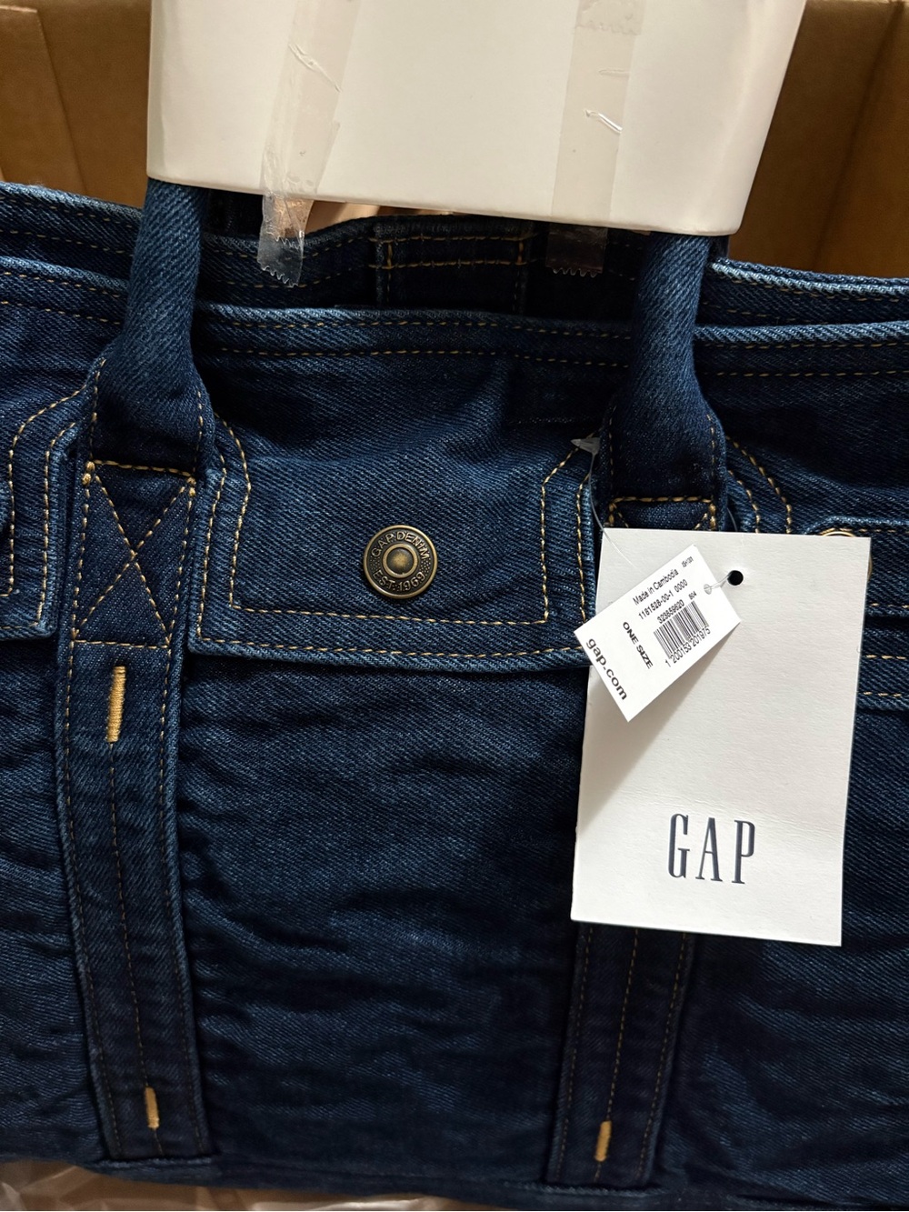 GAP Denim Five Pocket tote - dark wash - Picture 2 of 4